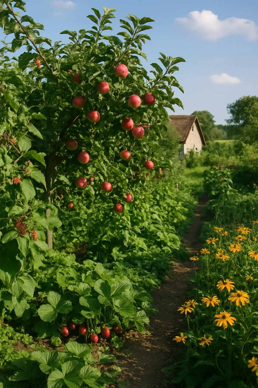 Owoce - ogród na wsi