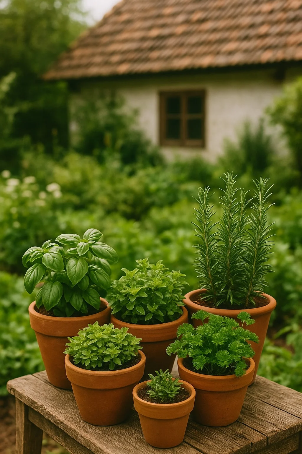 Zioła ogrodowe - ogród na wsi